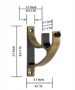 Curtain Bracket – Antique Brass Finish (Pack of 2) - Image 2