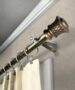 Antique Brass Bay Window Curtain Rod
