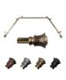 Antique Brass Bay Window Curtain Rod - Image 2