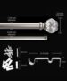 Crystal Steel Curtain Rod Silver 72-144 Inch - Image 2