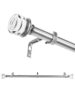 Crystal Steel Curtain Rod Brushed Steel 84-120 Inch - Image 2