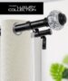 Crystal Steel Curtain Rod with Silver Foil Finials | 36-72 Inch