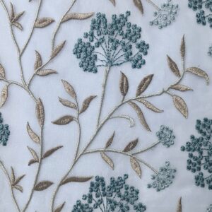 Botanical Embroidered Sheer Fabric