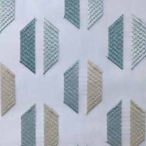 Geometric Embroidered Curtain Fabric