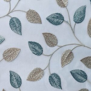 Leaf Embroidered Curtain Fabric