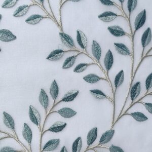 Branch Leaf Embroidery Curtain Fabric