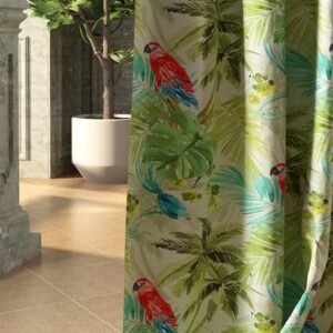 Tropical Parrot Print Curtains