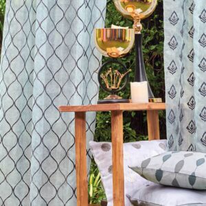 Geometric Sheer Curtain Fabric