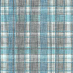Blue Check Curtain Fabric