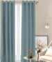 Plain Grey Blackout Curtains 9ft