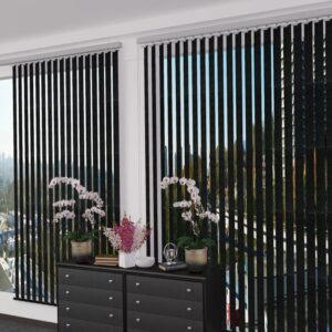 Blackout vertical blinds for windows