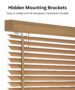 Cordless Vinyl Mini Wooden Blinds for Windows - Image 2