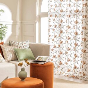 Floral Embroidery Curtain Fabric